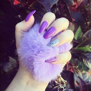 Lavender Pom Keychain
